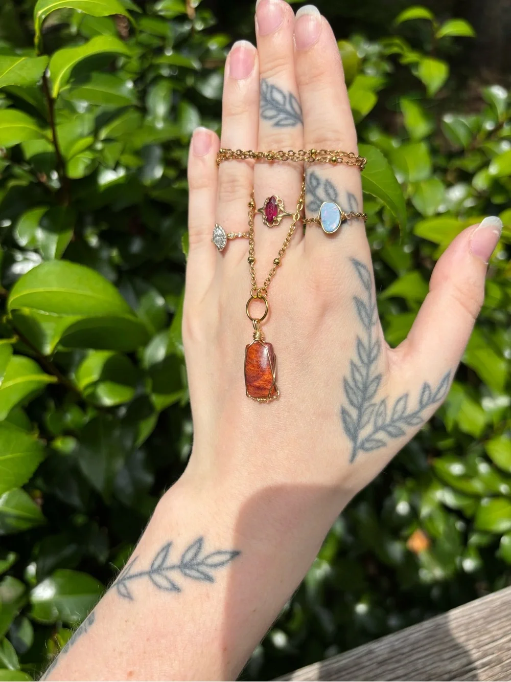 Spiney oyster charm necklace